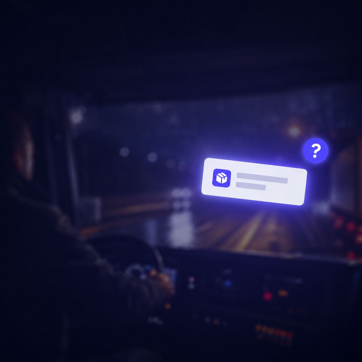 Un chauffeur isolé la nuit recevant un ordre par SMS personnel, sans contexte ni preuve.